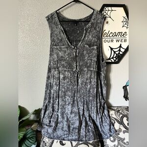 Torrid Gray Acid Wash Midi Dress size 3